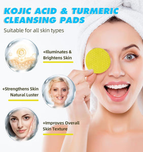 Turmeric Kojic Acid Cleansing Pads⭐️⭐️⭐️⭐️⭐️4.8/5 (7,600+ REVIEWS)