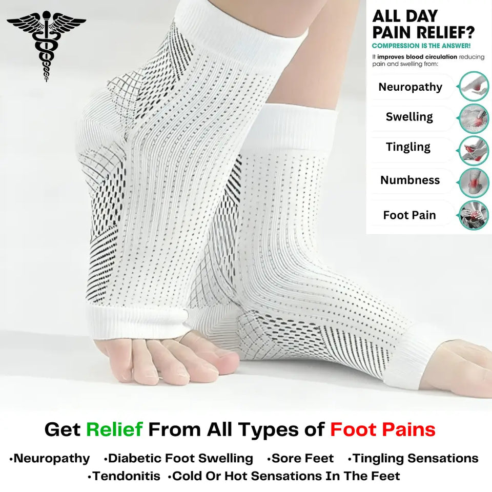 Neuropathy Compression Socks for Foot Pain,Swelling Relief.⭐️⭐️⭐️⭐️⭐️4.8/5 (7,600+ REVIEWS)