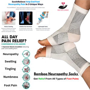Neuropathy Compression Socks for Foot Pain,Swelling Relief.⭐️⭐️⭐️⭐️⭐️4.8/5 (7,600+ REVIEWS)