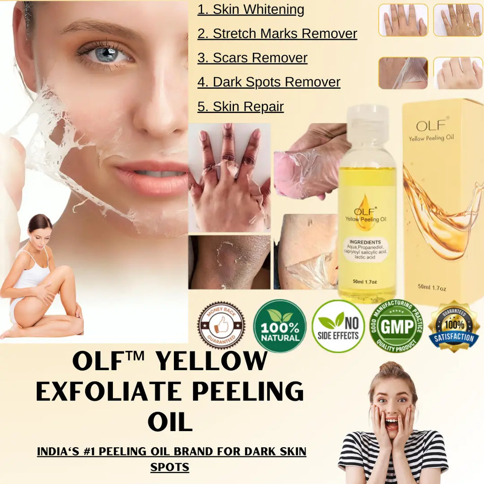 <p>YELLOW®- PEELING OIL FOR DARK SKIN</p> <p style="font-size: 15px; line-height: 1.5;">   Free Cash on Delivery 3 - 5 Days <br>   2k+ Sold last month <br> ⭐️⭐️⭐️⭐️⭐️4.7/5 (12,600+ REVIEWS)</p