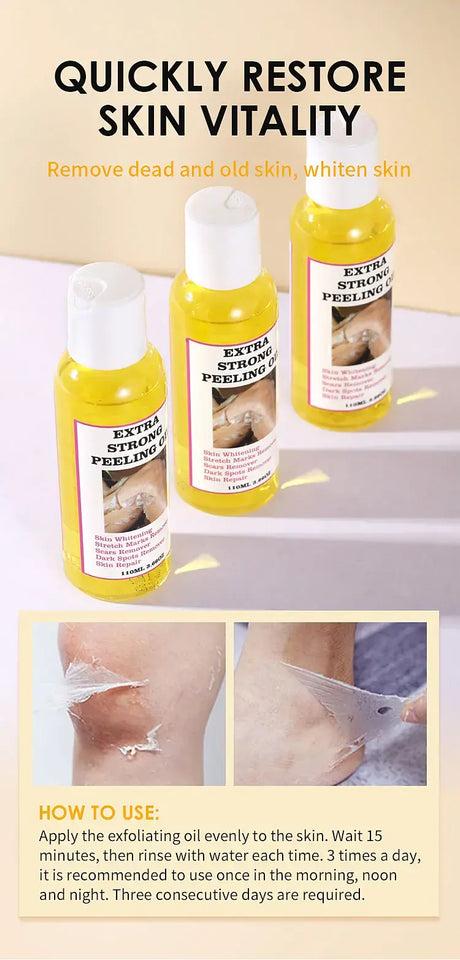 <p>YELLOW®- PEELING OIL FOR DARK SKIN</p> <p style="font-size: 15px; line-height: 1.5;">   Free Cash on Delivery 3 - 5 Days <br>   2k+ Sold last month <br> ⭐️⭐️⭐️⭐️⭐️4.7/5 (12,600+ REVIEWS)</p